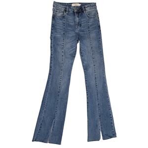 Hidden Los Angeles Womens High-rise Flare Leg Jeans Split Front Seam Size 26